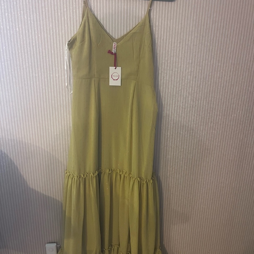 RAGA Light Green Textured Dress